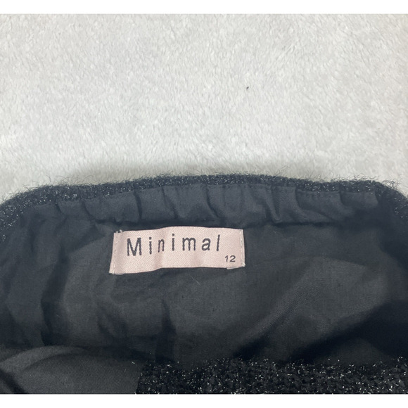 Vintage Minimal Halter Dress Size 12 Pockets Metallic 90s Y2K Whimsygoth - Picture 4 of 13